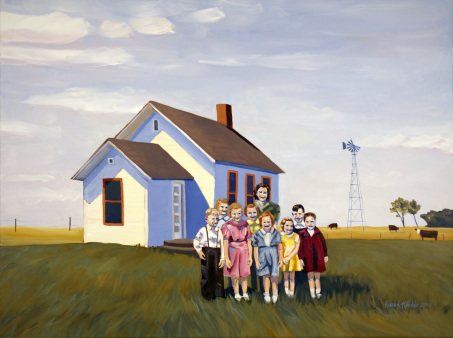 This painting is included in the Art For State Buildings and currently hangs in the Archives in the Cultural Heritage Center in Pierre.